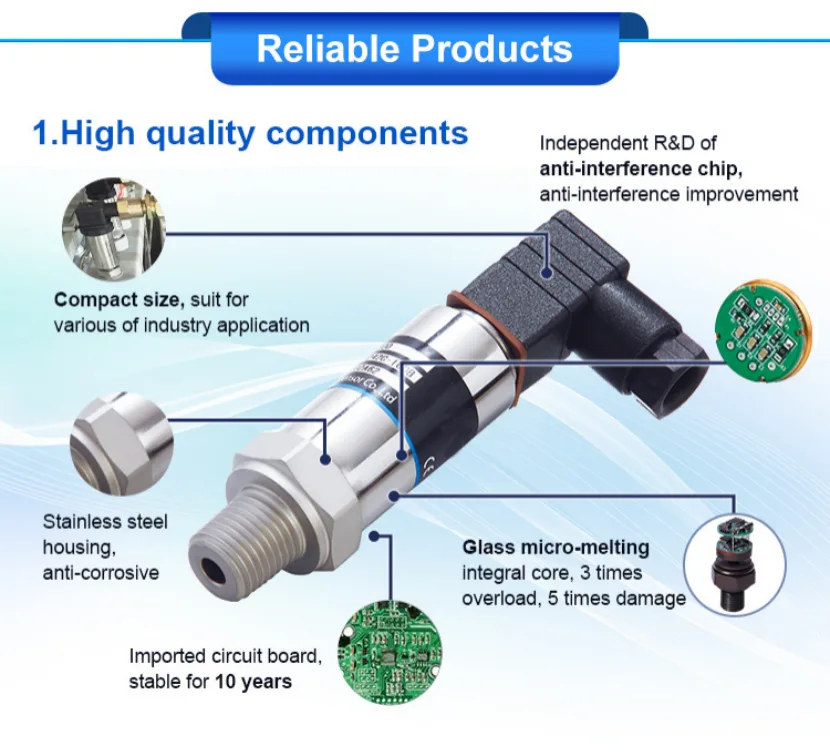 AZIC800-211 glass micro-melting process pressure sensor
