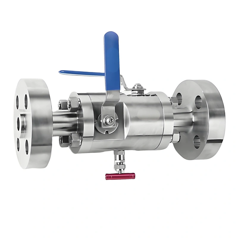 10000psi Stainless Steel Manual Power Flange Double Block and Bleed Valves