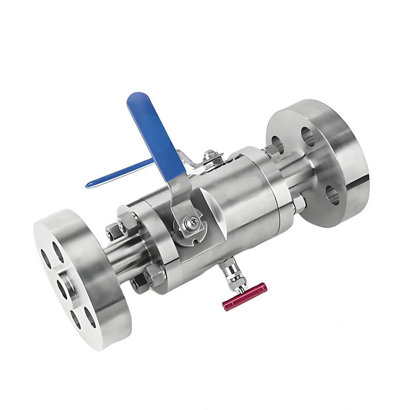 10000psi Stainless Steel Manual Power Flange Double Block and Bleed Valves - Image 4