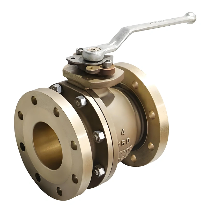 DN100 150LB Aluminum Nickel Bronze C95500 2PC Full Bore Flanged Floating Ball Valve - Image 2