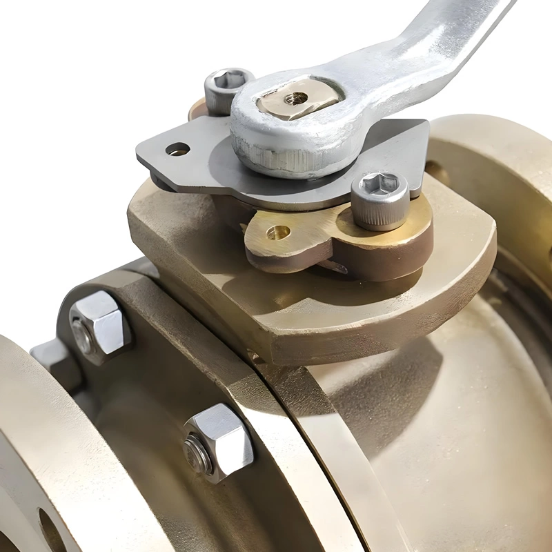 DN100 150LB Aluminum Nickel Bronze C95500 2PC Full Bore Flanged Floating Ball Valve - Image 4
