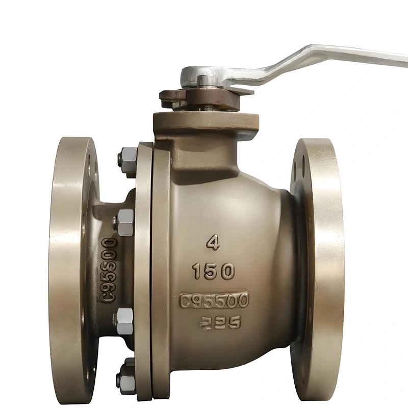 DN100 150LB Aluminum Nickel Bronze C95500 2PC Full Bore Flanged Floating Ball Valve - Image 5