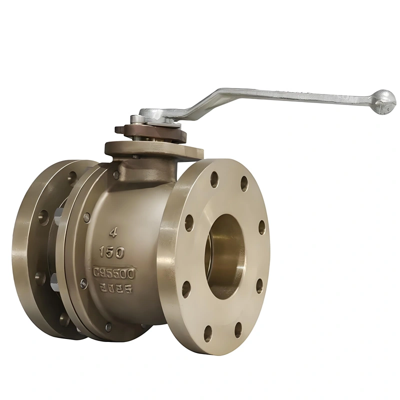 DN100 150LB Aluminum Nickel Bronze C95500 2PC Full Bore Flanged Floating Ball Valve - Image 6
