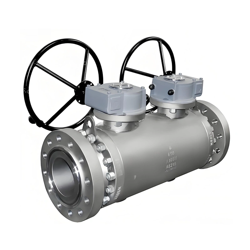 6 inch 600lb Double Ball A105n Trunnion Double Block and Bleed Ball Valve - Image 1