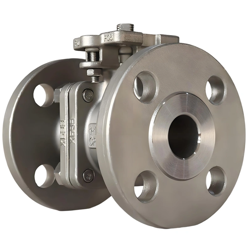 ANSI 150LB Flange Stainless Steel 304 316 CF8M PTFE Seal Floating Ball Valve - Image 1