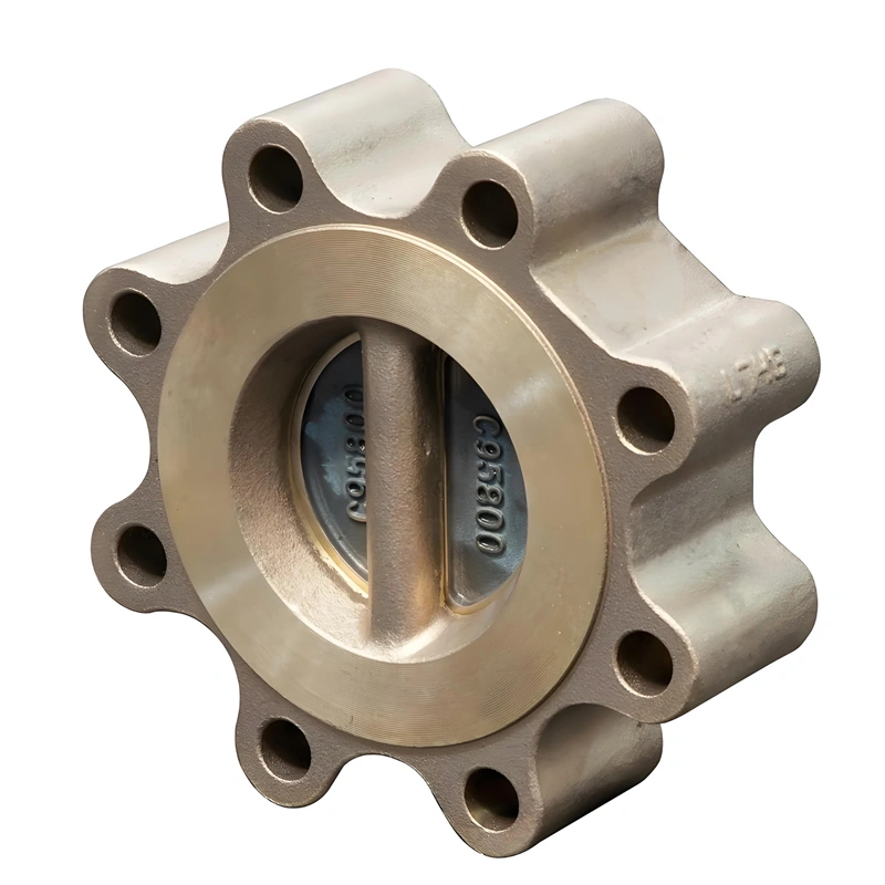 ANSI C95800 Double Plate Aluminum Bronze Lug Type Swing Check Valve - Image 2