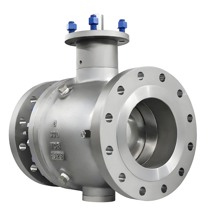 ANSI DN100 Class 300 Carbon Steel Wcb with Top Flange 2PC Trunnion Mounted Ball Valve - Image 1