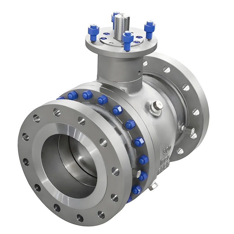 ANSI DN100 Class 300 Carbon Steel Wcb with Top Flange 2PC Trunnion Mounted Ball Valve - Image 4