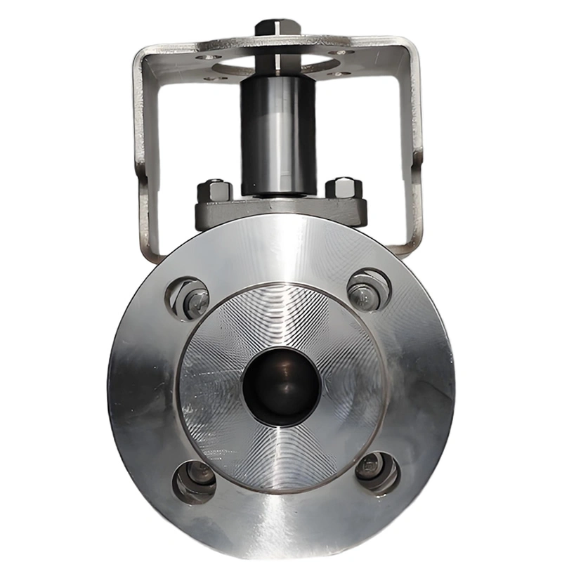 API DN25 PN40 F304 Raised Face Flange Bare Stem Floating Ball Valve - Image 2