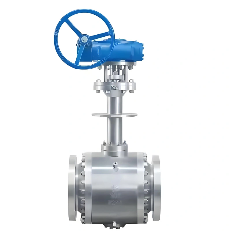 API DN300 Class 300 F316 Metal Seal Manual Three-Piece Cryogenics Temperature Trunnion Mounted Ball Valve - Image 2