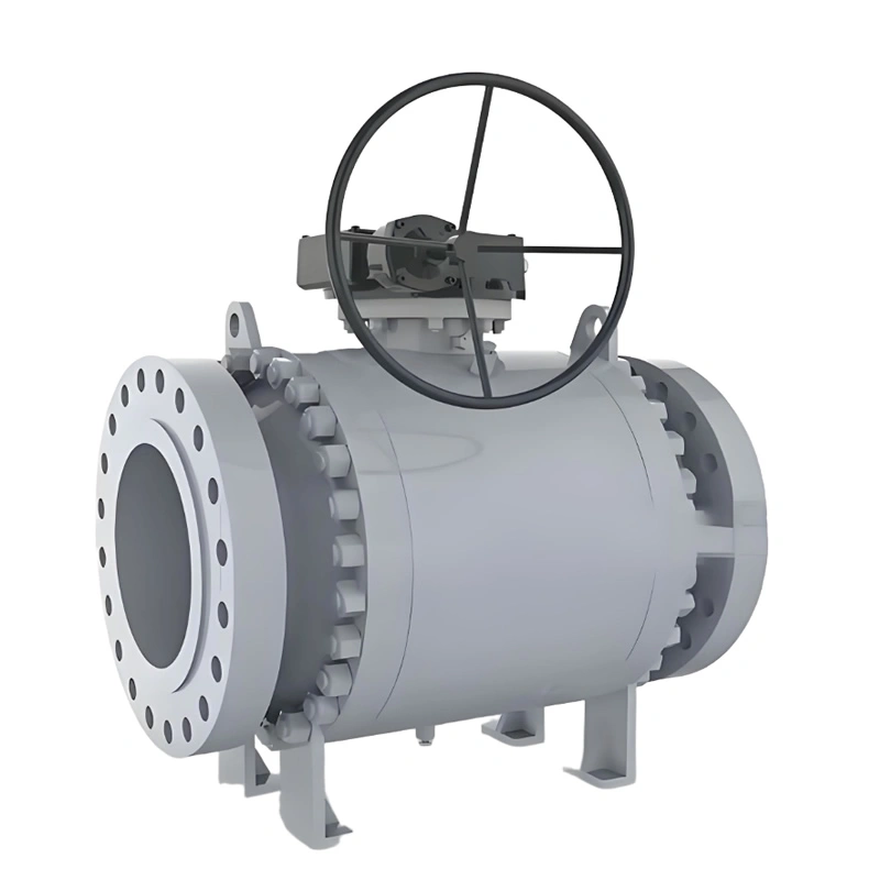 API Standard Carbon Steel WCB 3-Piece Trunnion Mounted Cast Steel Trunnion Ball Valve - Image 2