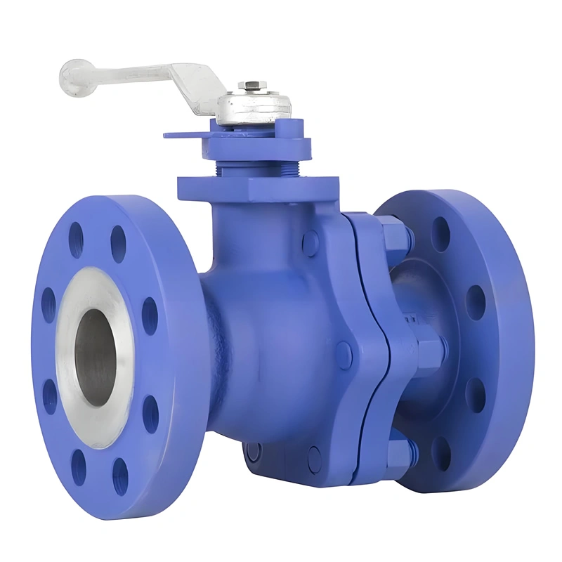 API608 2″ 100LB WCB Manual PTFE/PFA/FEP Lined Stainless Steel Floating Ball Valve - Image 4