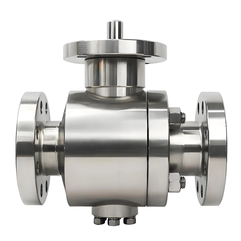 API6D 2PC DN100 600LB Forging Stainless Steel F316L Flange Steel Peek Trunnion Ball Valve - Image 1