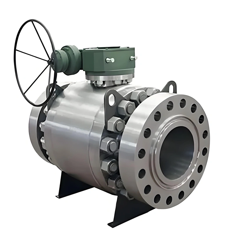 API6d DN100 Class300 Forged Steel Flanged Type RF Metal Seal Trunnion Mounted Ball Valve - Image 4