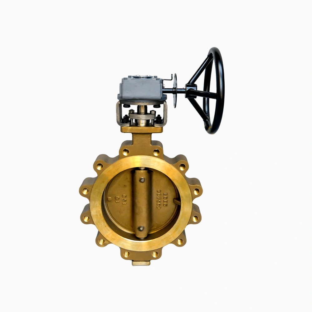 Aluminum Bronze 28” 150LB Lug End Triple Offset Butterfly Valve - Image 1