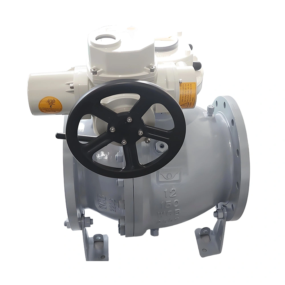 12″ Class150 WCB Flanged Electric Actuated Full Bore Two-Piece Trunnion Mounted Ball Valve