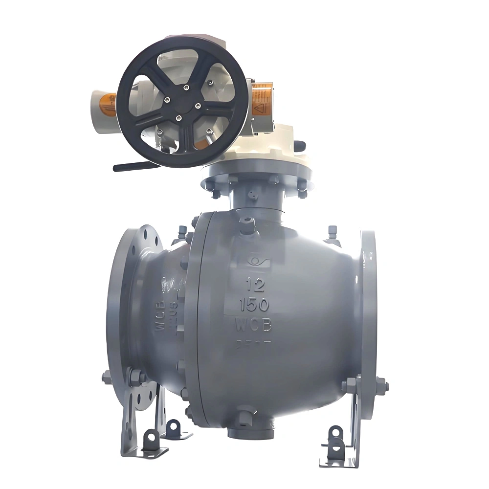 12″ Class150 WCB Flanged Electric Actuated Full Bore Two-Piece Trunnion Mounted Ball Valve - Image 2