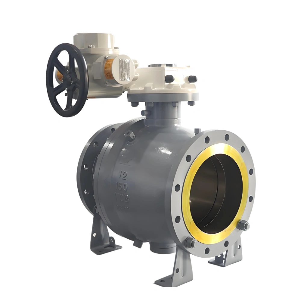 12″ Class150 WCB Flanged Electric Actuated Full Bore Two-Piece Trunnion Mounted Ball Valve - Image 5