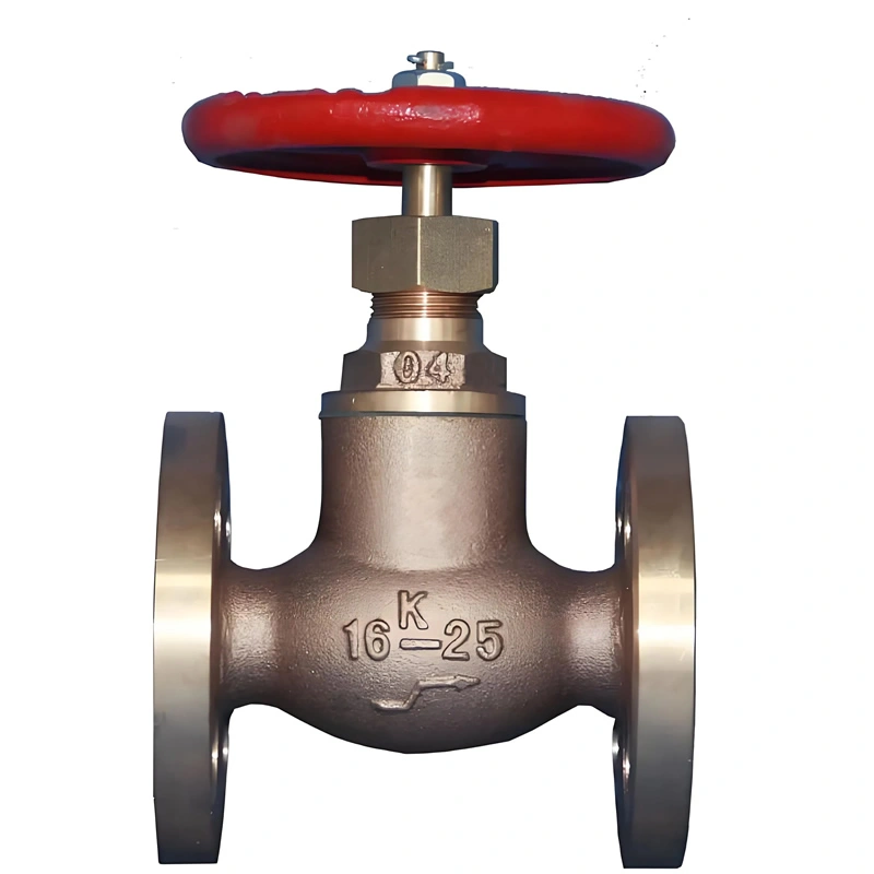 DIN ANSI DN50 Manual Marine Flange Bronze Straight Globe Valve - Image 1