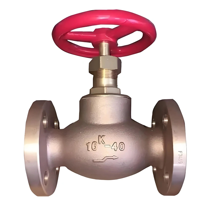DIN ANSI DN50 Manual Marine Flange Bronze Straight Globe Valve - Image 2