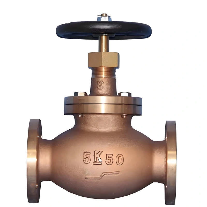 DIN ANSI DN50 Manual Marine Flange Bronze Straight Globe Valve - Image 4