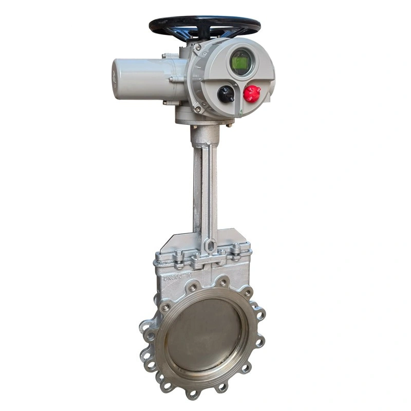 DIN/ASME/API DN100 Electric Knife Gate Valve with WCB Wafer Flange for Water Control in Gas Media Applications - Image 5