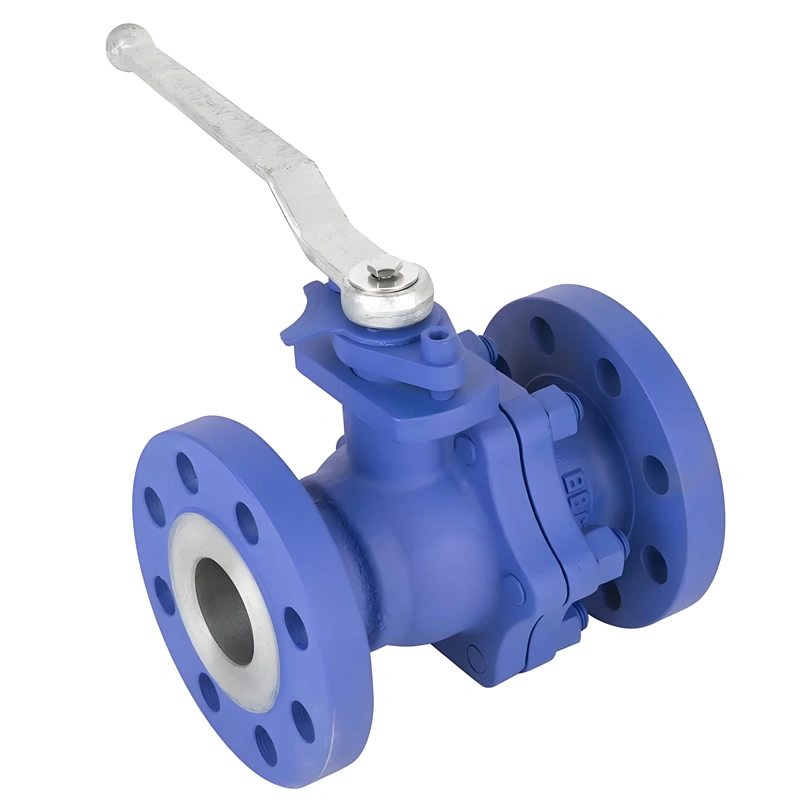 DIN DN50 300LB Manual Cast Iron WCB PTFE Soft Seal Flange Floating Ball Valve - Image 2