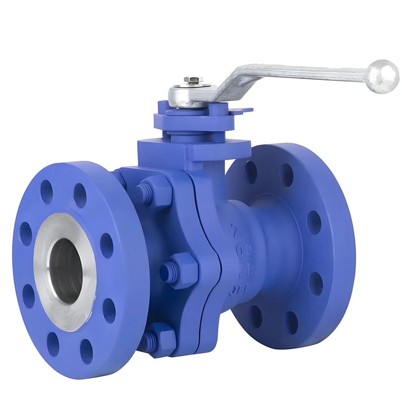 DIN DN50 300LB Manual Cast Iron WCB PTFE Soft Seal Flange Floating Ball Valve - Image 4
