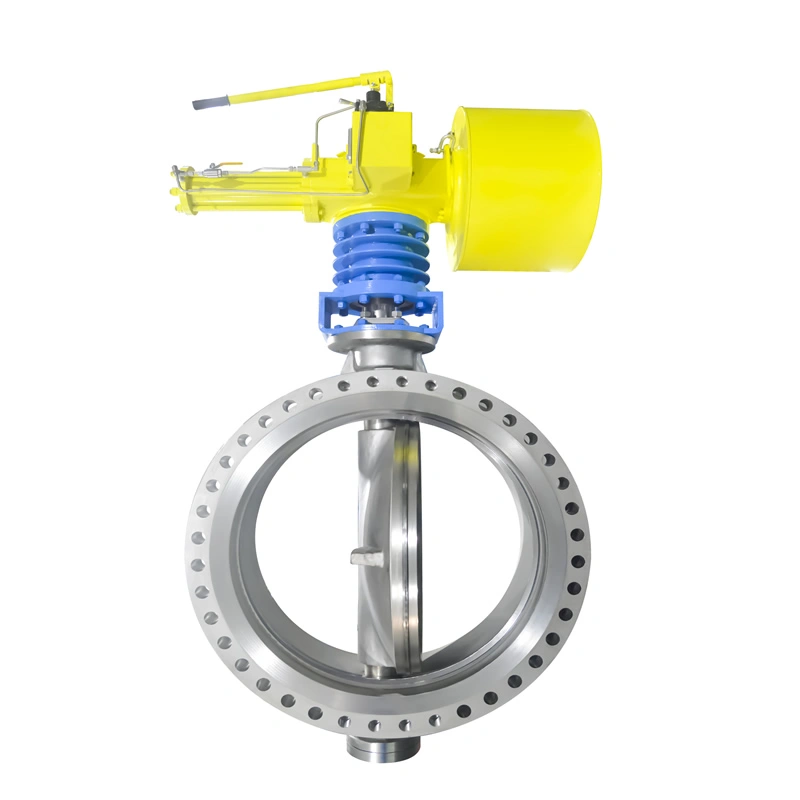 DN100 300LB High Temp Metal Seated Butterfly Valve - Image 1