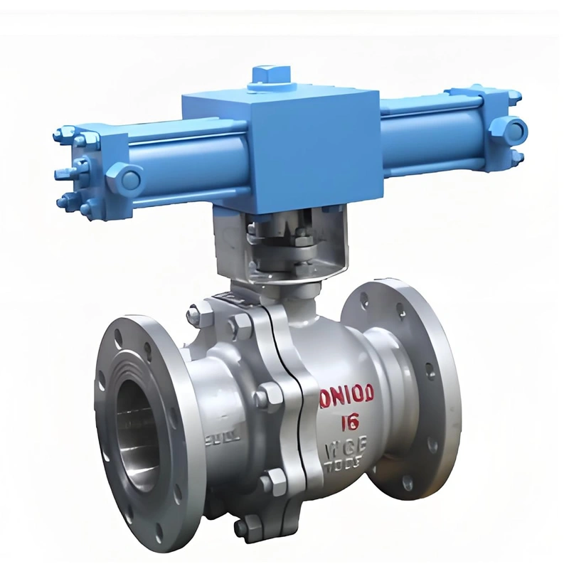 DN100 PN16 Flange CF8/WCB Trunnion Mounted Ball Valve With Hydraulic Actuator - Image 3