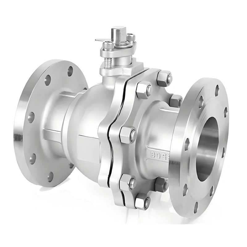 DN100 PN16 Stainless Steel High-Temp Metal Seal Flange Floating Ball Valve - Image 1
