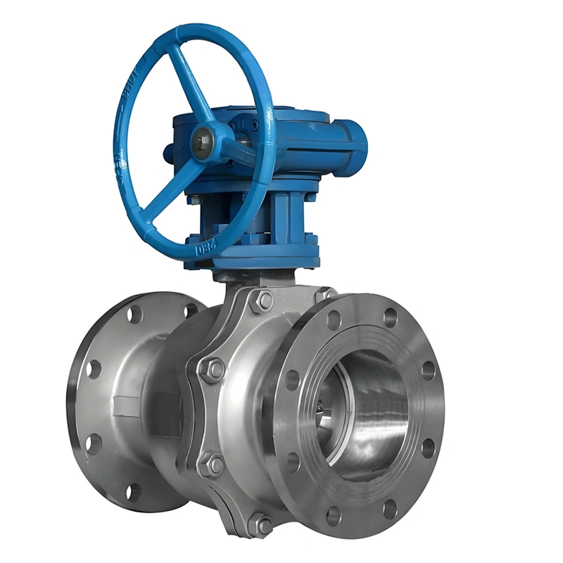DN100 PN40 Carbon Steel SS304 Manual Metal Seal Float Flange Ball Valve - Image 4