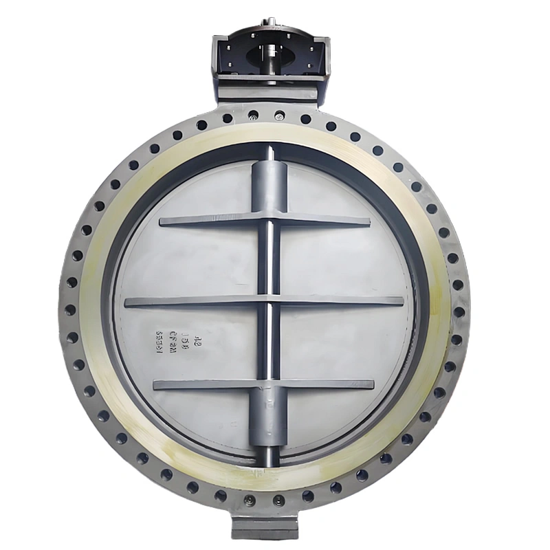 DN1200 150LB Raised Face Flanged CF8M Triple Offset Hard Seal Butterfly Valve - Image 2