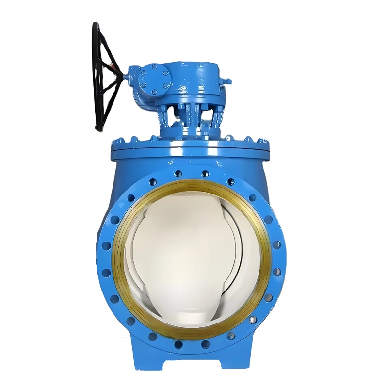 DN1200 PN10 Top Mounted Flange Manual Stainless Steel Trunnion Mounted Ball Valves - Image 1
