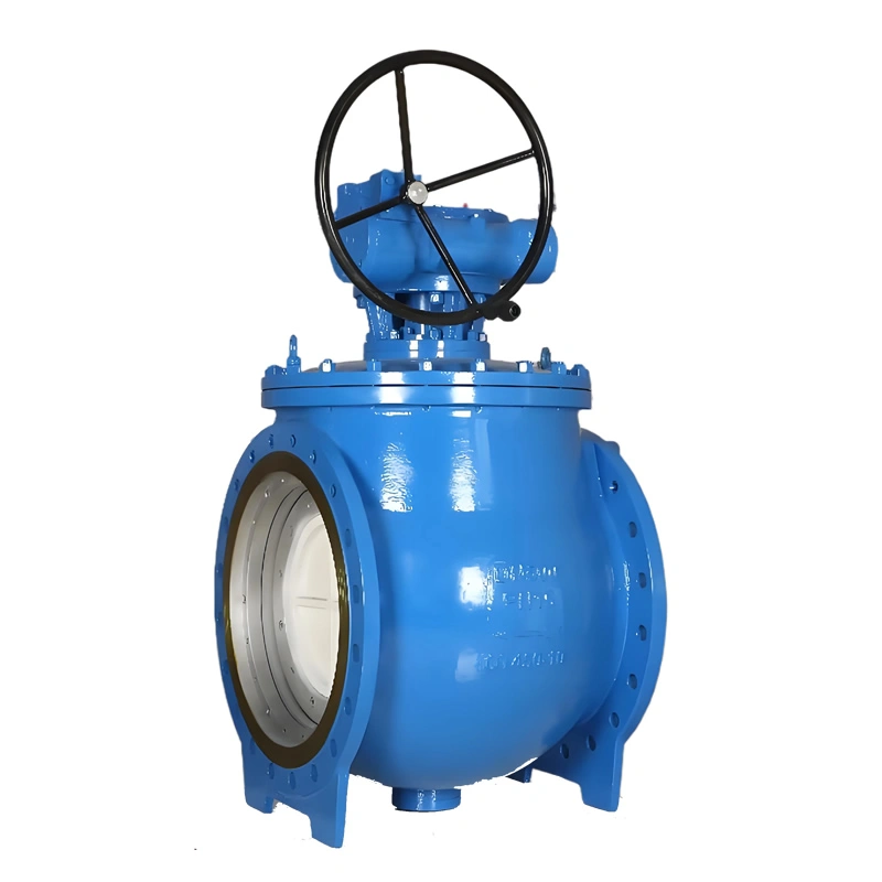 DN1200 PN10 Top Mounted Flange Manual Stainless Steel Trunnion Mounted Ball Valves - Image 2