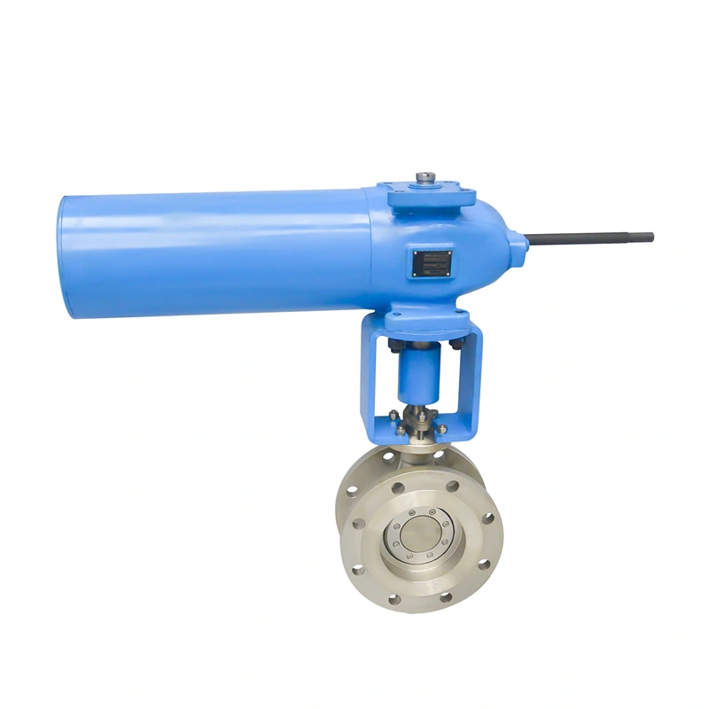 DN250 PN16 CF8 Metal to Metal Seat Flange End High Temperature Pneumatic Triple Offset Butterfly Valves - Image 1