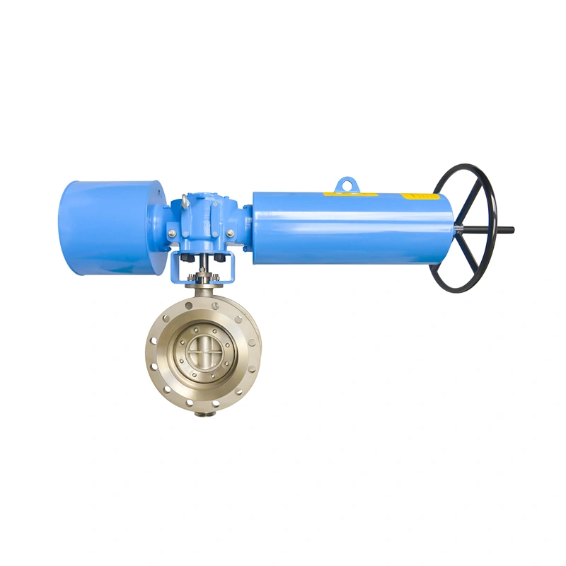 DN250 PN16 CF8 Metal to Metal Seat Flange End High Temperature Pneumatic Triple Offset Butterfly Valves - Image 2