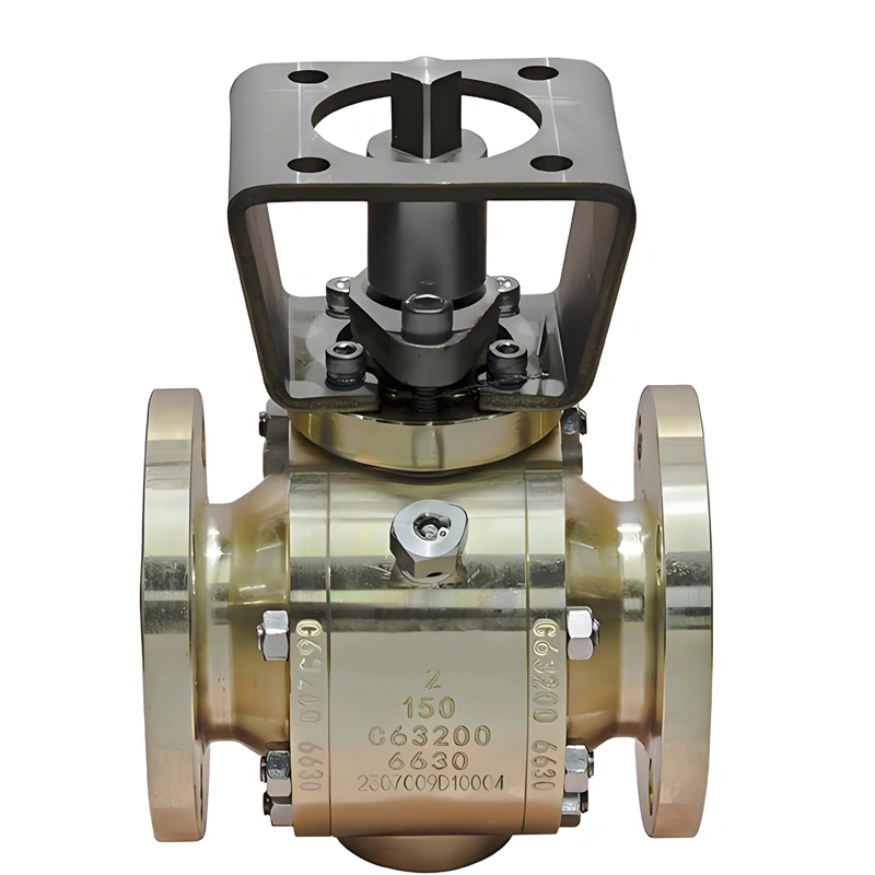 DN50 CLASS150 Forged 3-Piece Flange Aluminum Bronze Pneumatic/Electric Ball Valve - Image 2