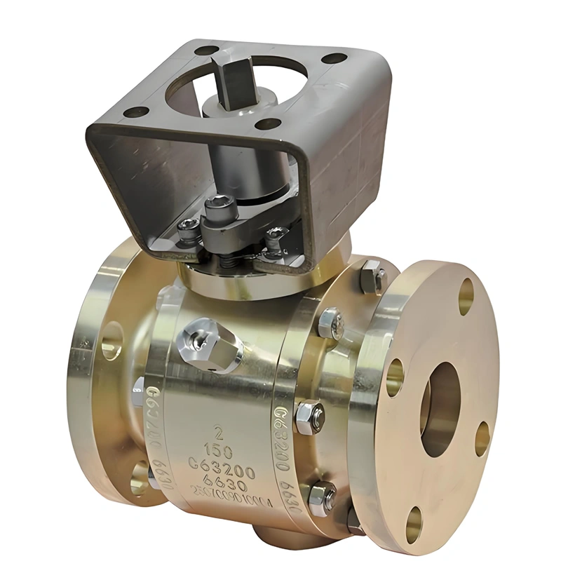 DN50 CLASS150 Forged 3-Piece Flange Aluminum Bronze Pneumatic/Electric Ball Valve - Image 3