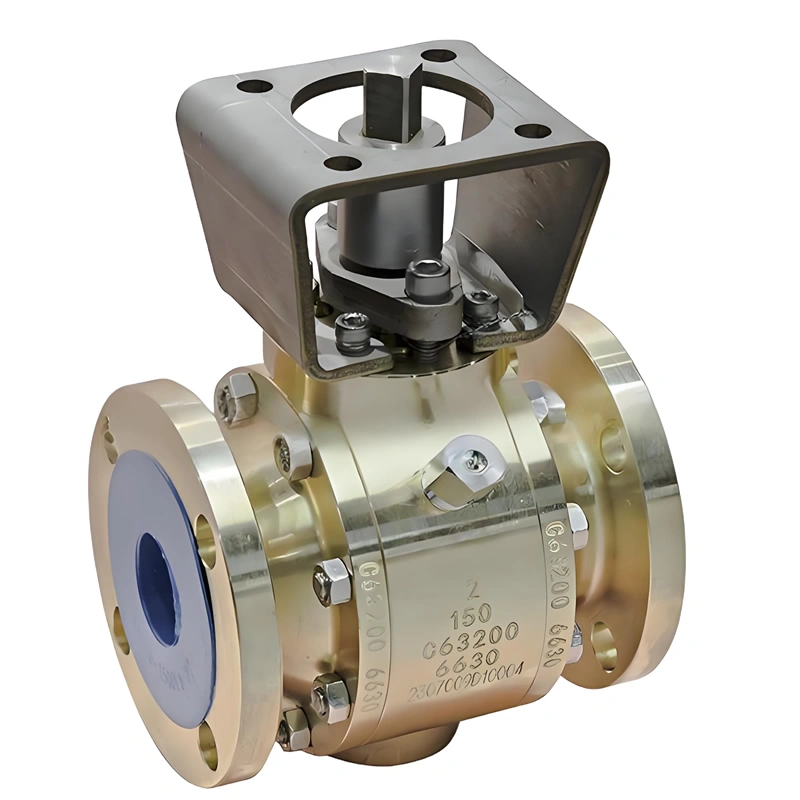DN50 CLASS150 Forged 3-Piece Flange Aluminum Bronze Pneumatic/Electric Ball Valve - Image 4