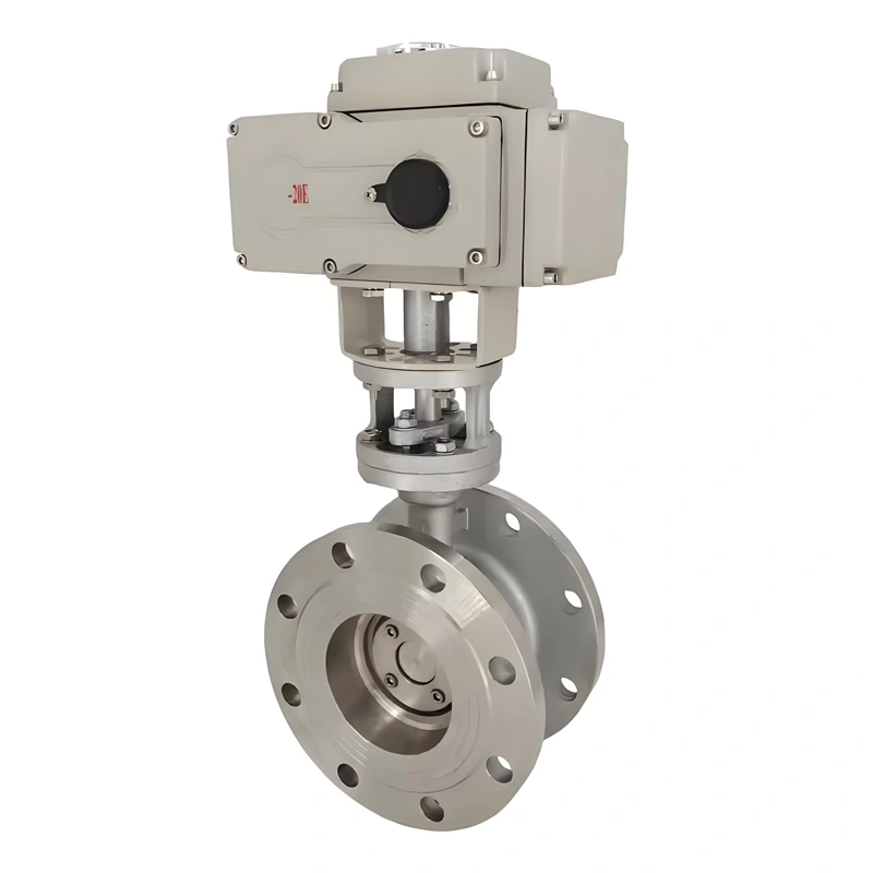 DN50 PN16 SS304/316 Three Eccentric Hard Seal Electric Flange Butterfly Valve - Image 4