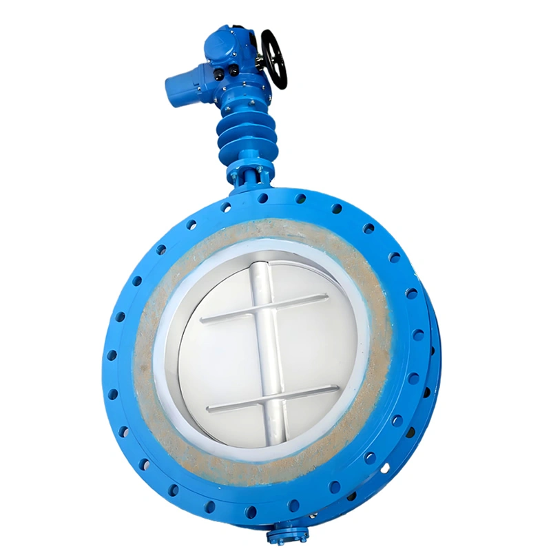 DN600 800LB PN10 SS321 Body and Disc High-Temperature Hard-Seal Flanged Butterfly Valve - Image 2