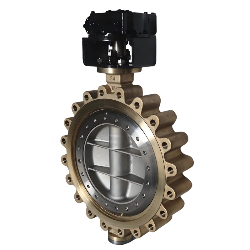 DN600 Class150 Aluminum Bronze Multi-Level Hard Seal Gear Lug-Type Triple Offset Butterfly Valves - Image 2