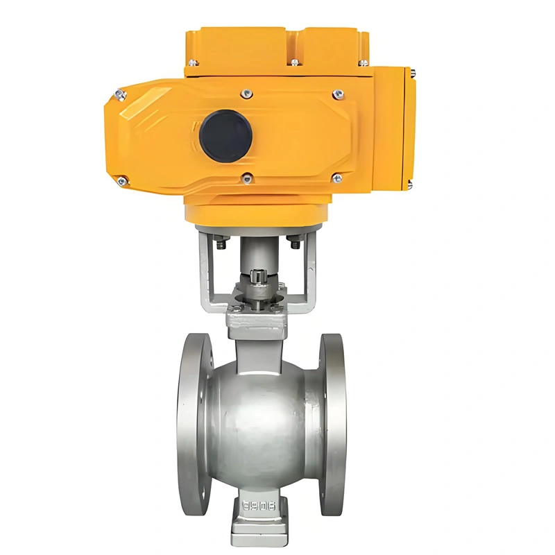 DN80 150LB CF8 Explosion-Proof Electric Actuator V-Type Ball Valve  - Image 1
