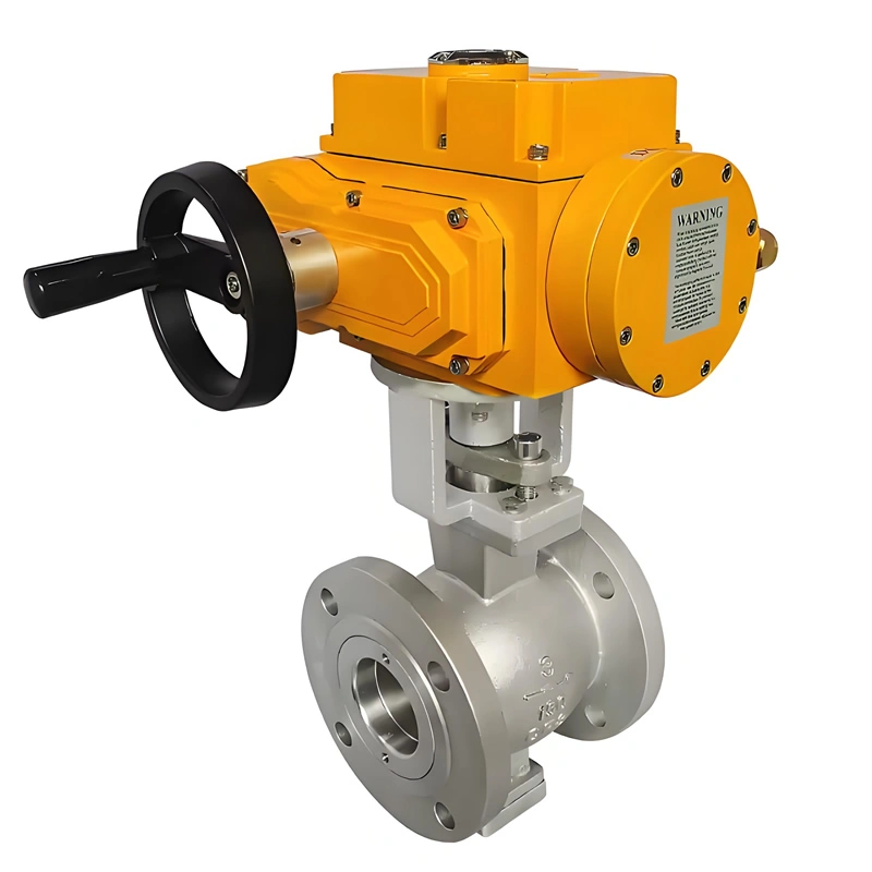 DN80 150LB CF8 Explosion-Proof Electric Actuator V-Type Ball Valve  - Image 2