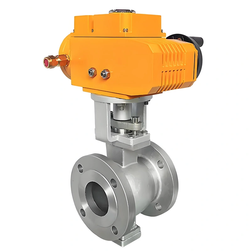 DN80 150LB CF8 Explosion-Proof Electric Actuator V-Type Ball Valve  - Image 4