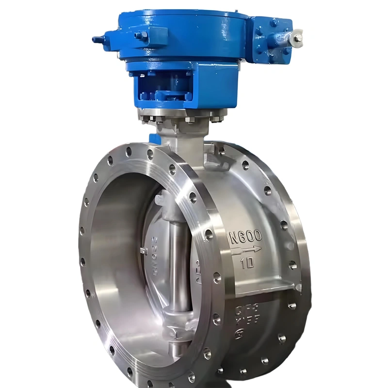 DN800 CF8 Stainless Steel Triple Eccentric Hard-Sealed Butterfly Valve Rotary Disc Worm Gear  - Image 1