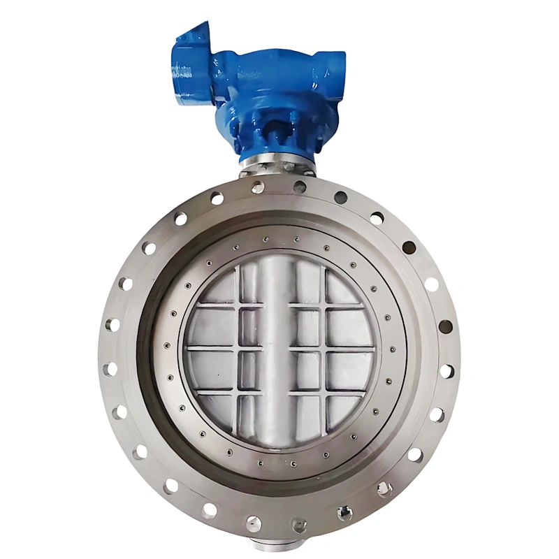 DN800 CF8 Stainless Steel Triple Eccentric Hard-Sealed Butterfly Valve Rotary Disc Worm Gear  - Image 2