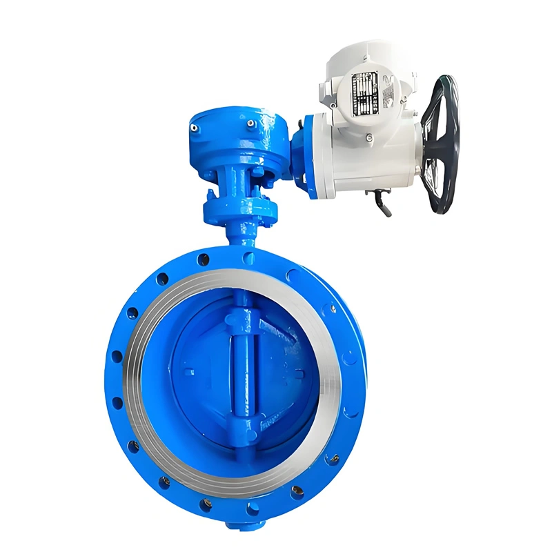Ductile Iron/Cast Steel Electric Flanged Double Eccentric Soft Seal Butterfly Valve - Image 4