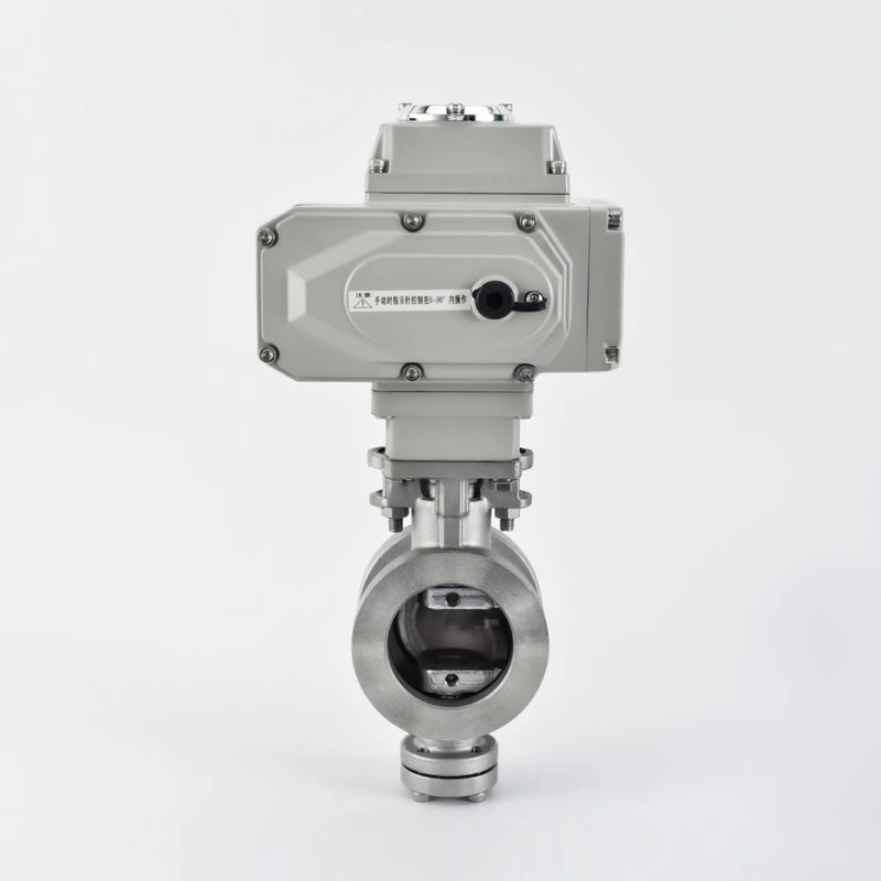 Electric V-Type Pinch Ball Valve with Hard Seal Wear-Resistant Cut-off - Image 1